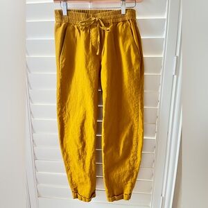 JCrew Linen-cotton drawstring easy pant